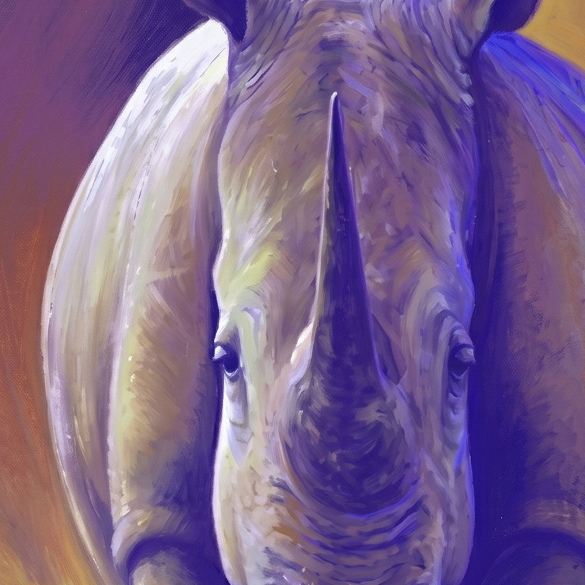 Painting Charging Rhinoceros