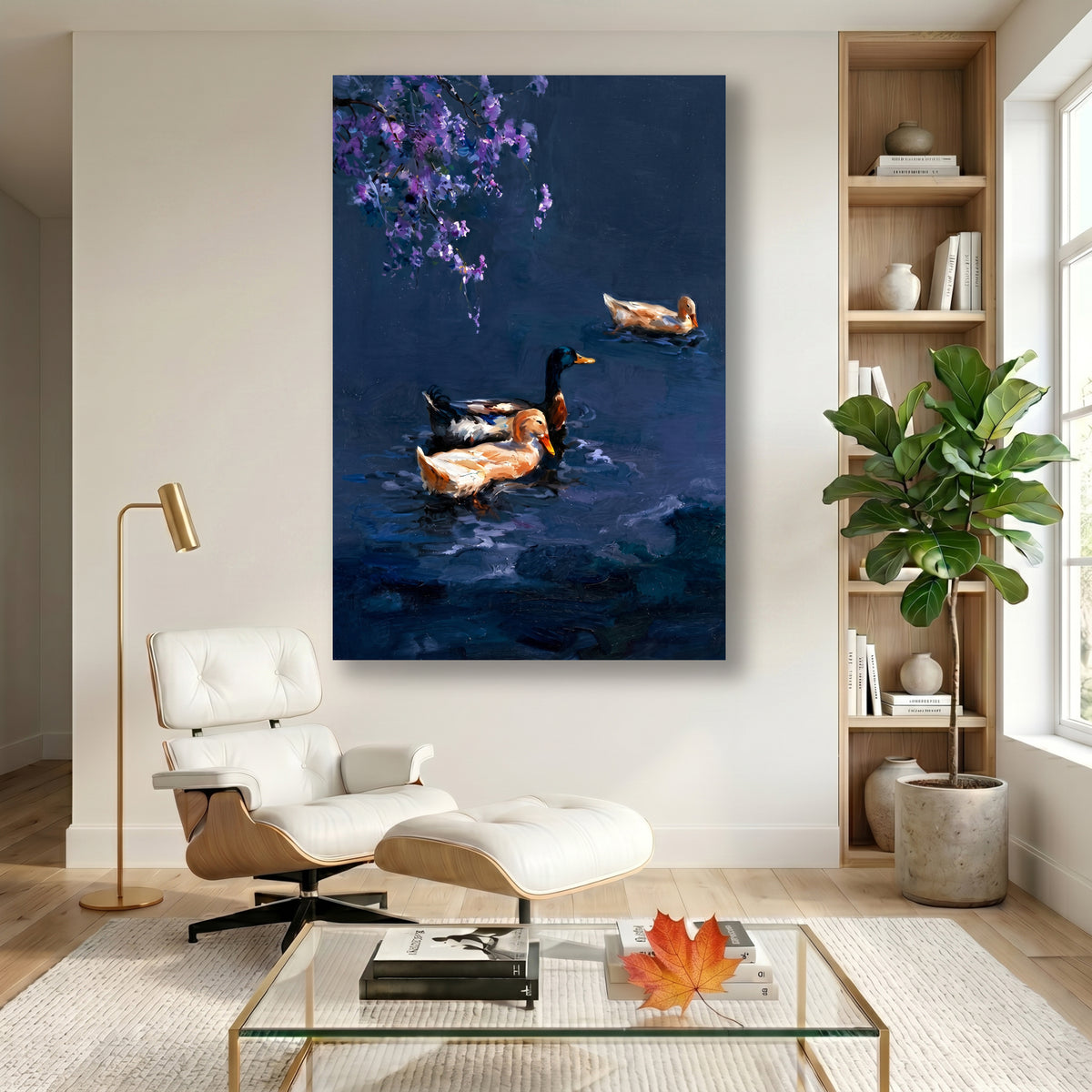 Painting Ducks in a Pond