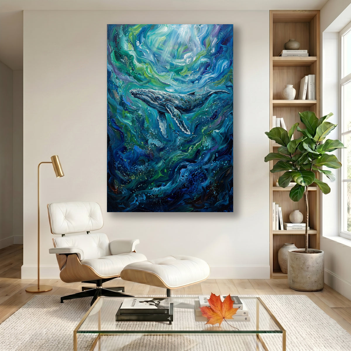 Painting Whale Underwater