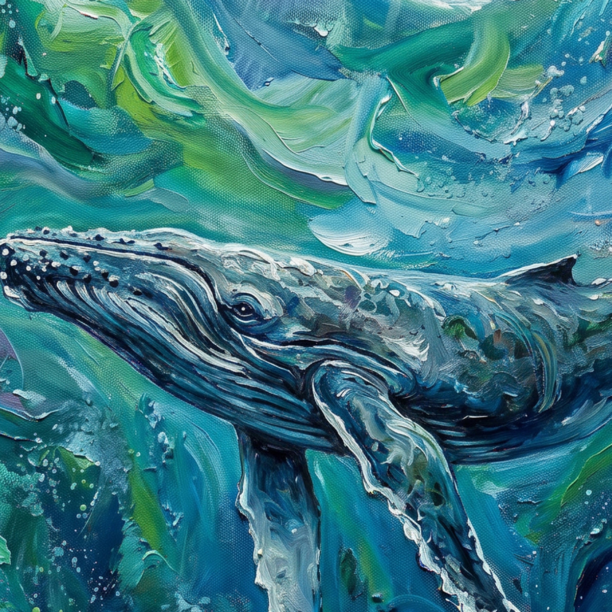 Painting Whale Underwater