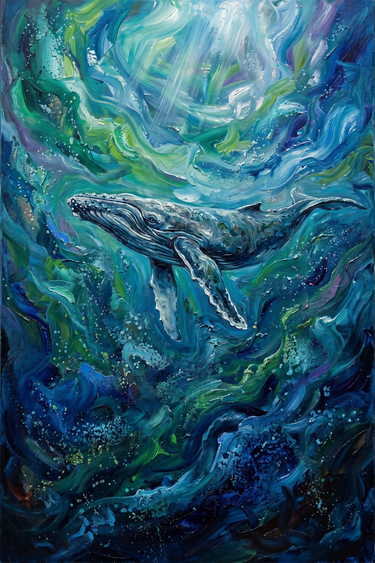 Painting Whale Underwater