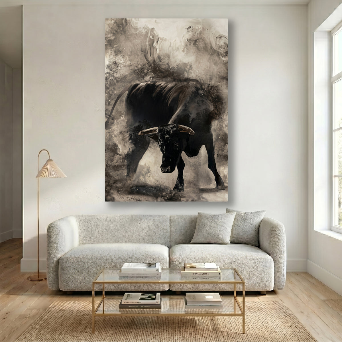 Painting Charging Bull