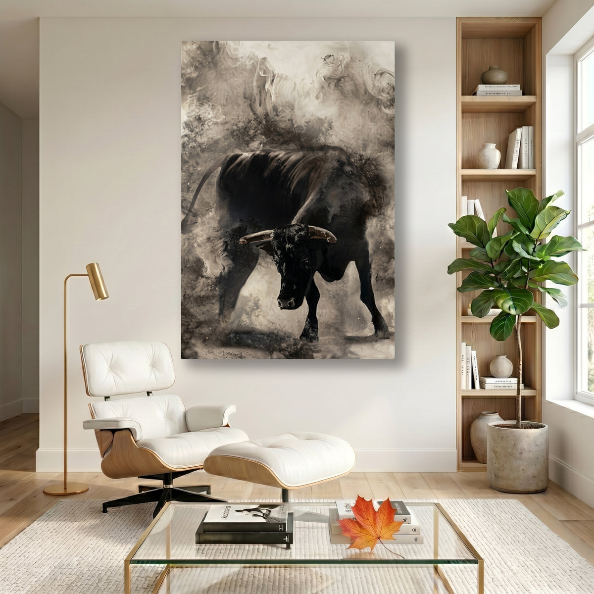 Painting Charging Bull