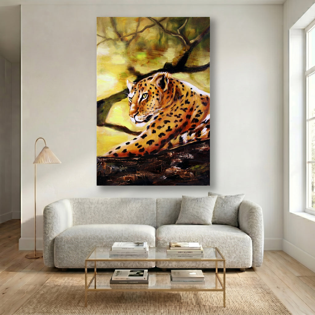 Painting Resting Leopard