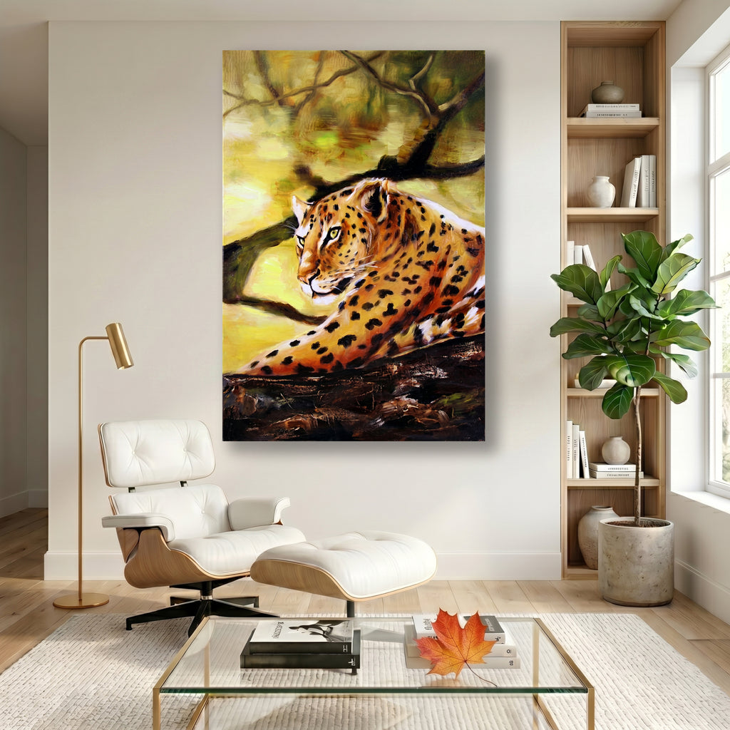 Painting Resting Leopard