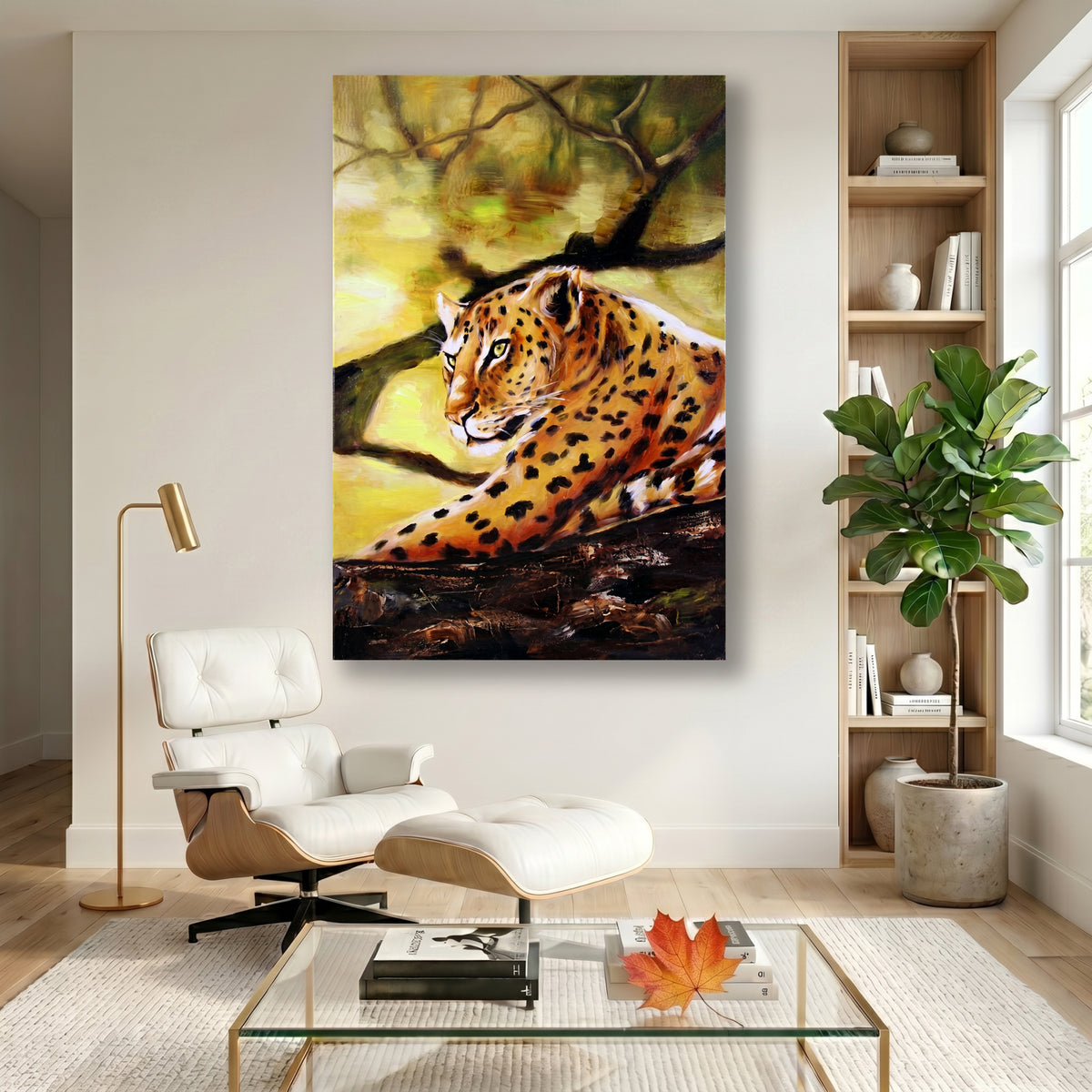 Painting Resting Leopard
