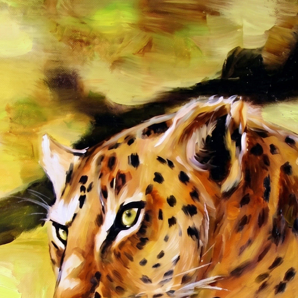 Painting Resting Leopard