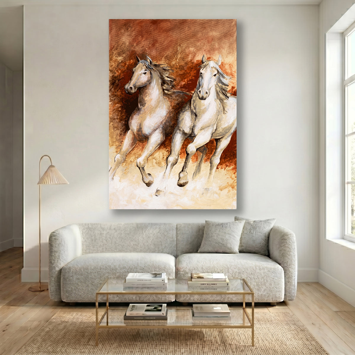 Painting Running Horses in Warm Tones
