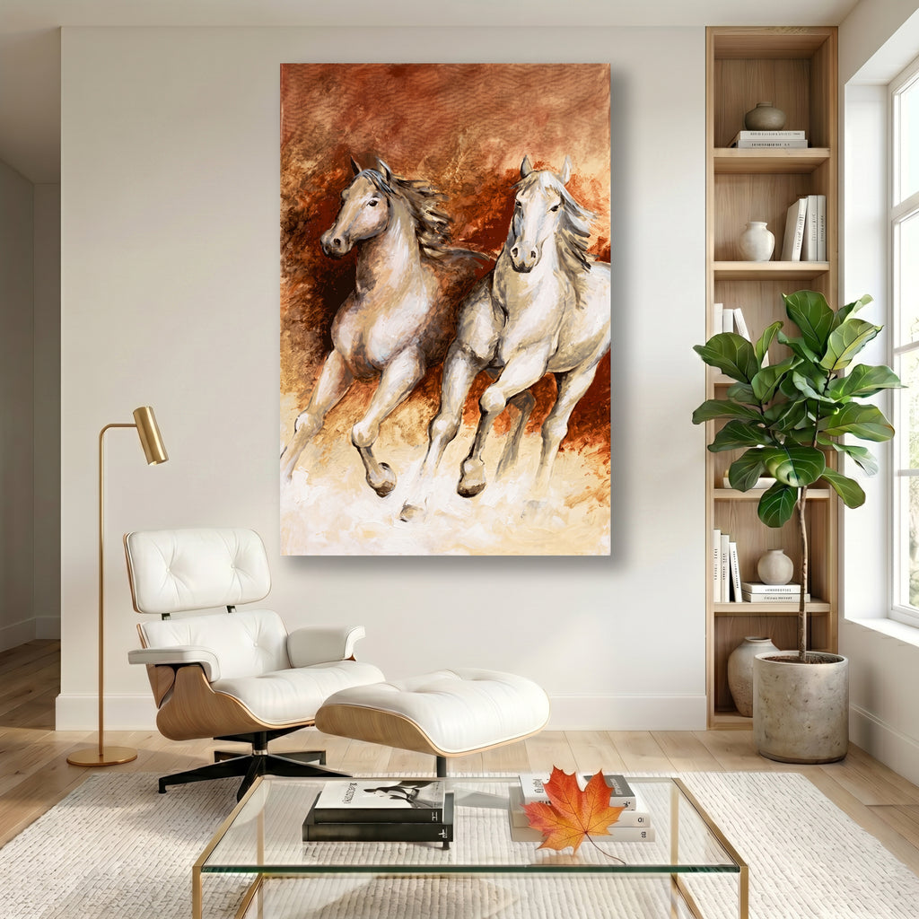 Painting Running Horses in Warm Tones