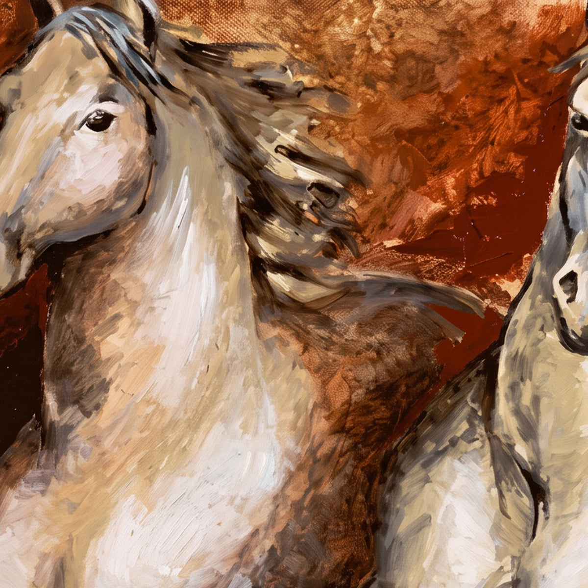 Painting Running Horses in Warm Tones