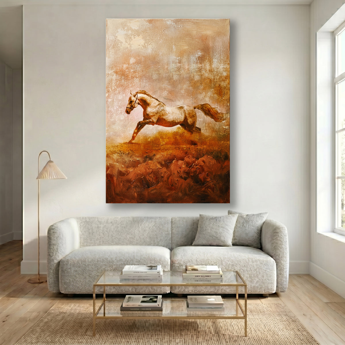 Painting Galloping Horse in Warm Tones