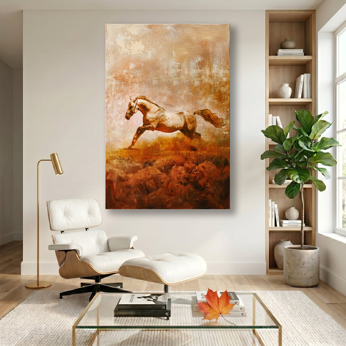 Painting Galloping Horse in Warm Tones