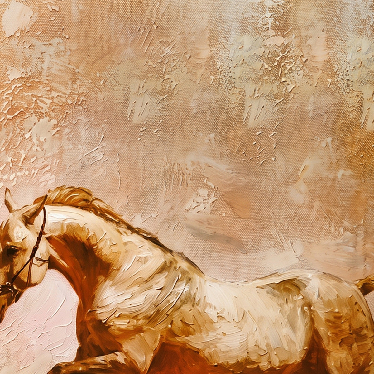 Painting Galloping Horse in Warm Tones