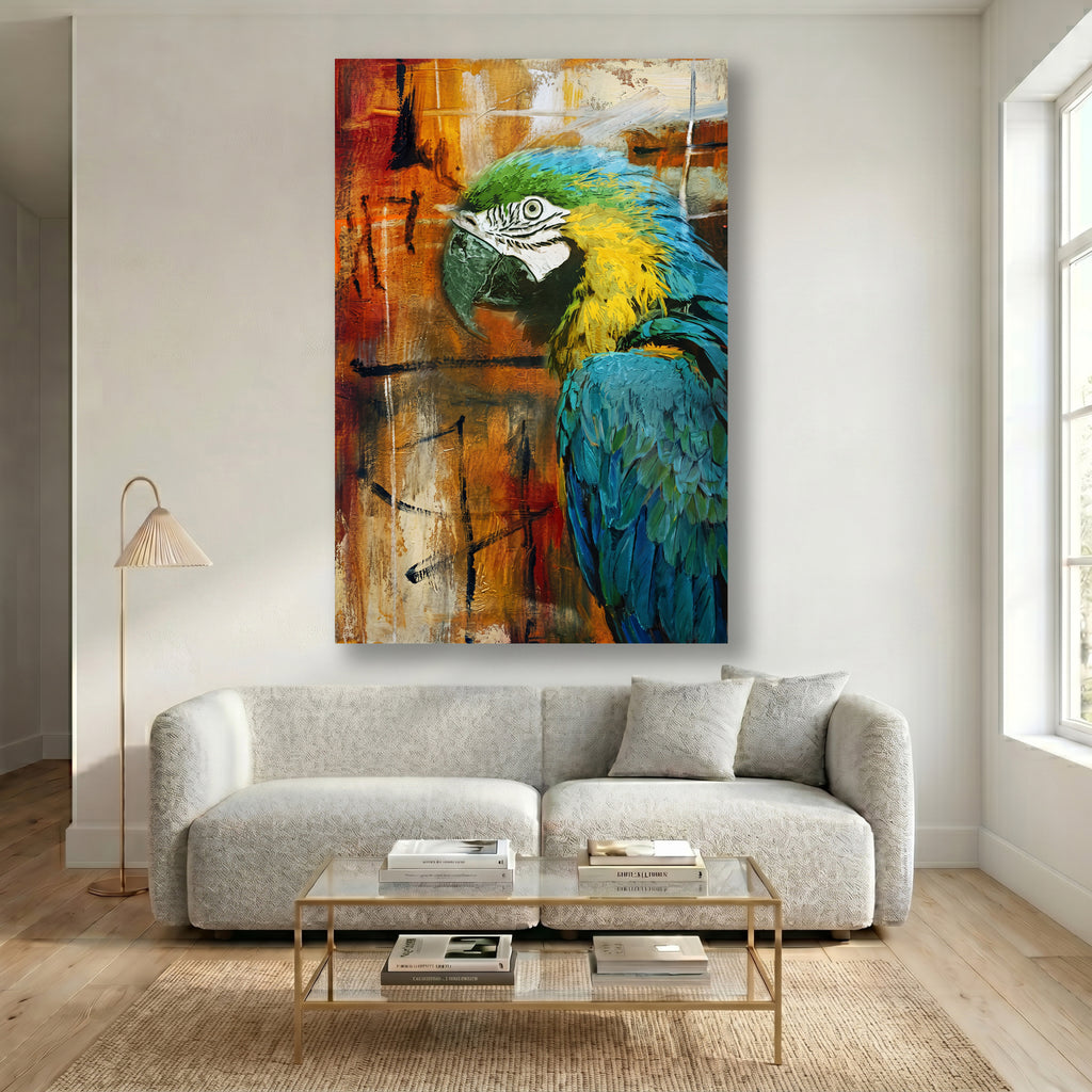 Painting Abstract Macaw
