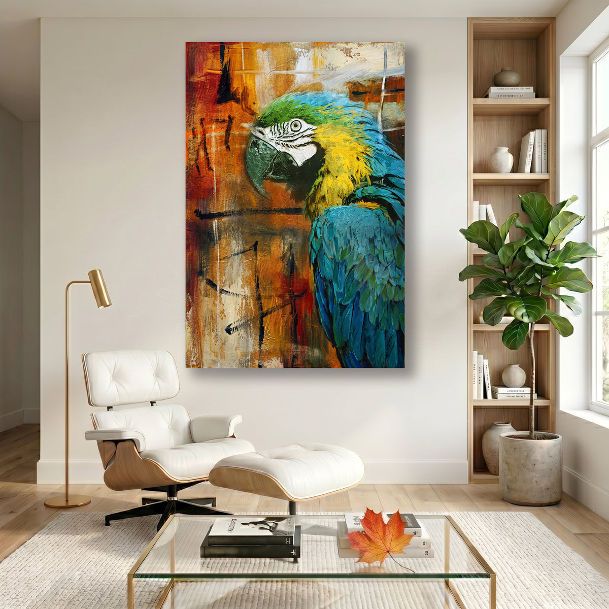 Painting Abstract Macaw