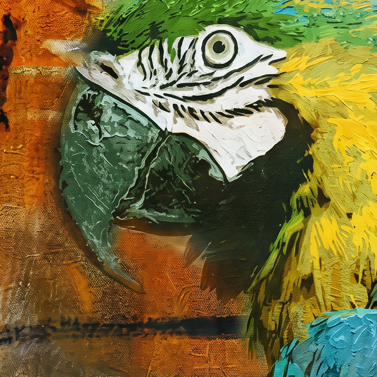 Painting Abstract Macaw