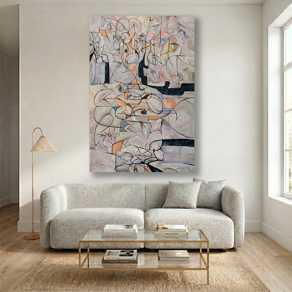 Painting Surreal Abstract Composition