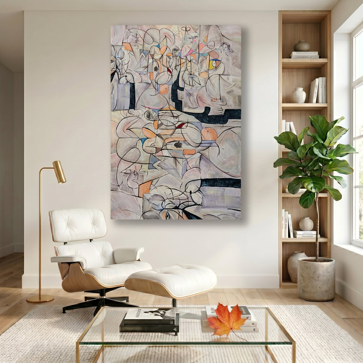 Painting Surreal Abstract Composition