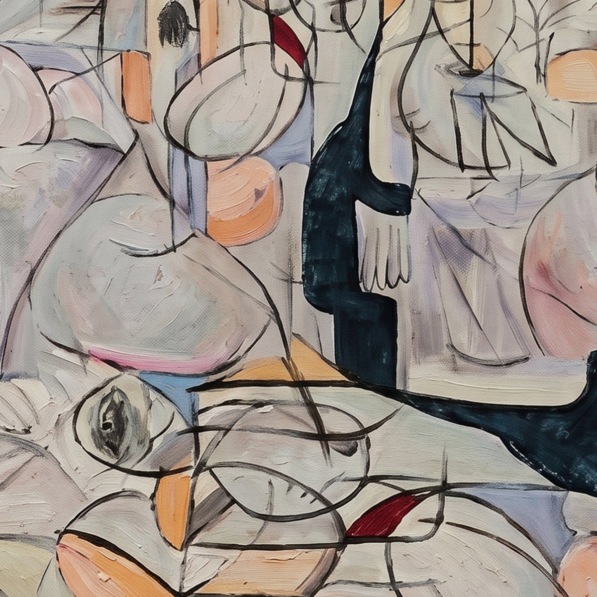 Painting Surreal Abstract Composition
