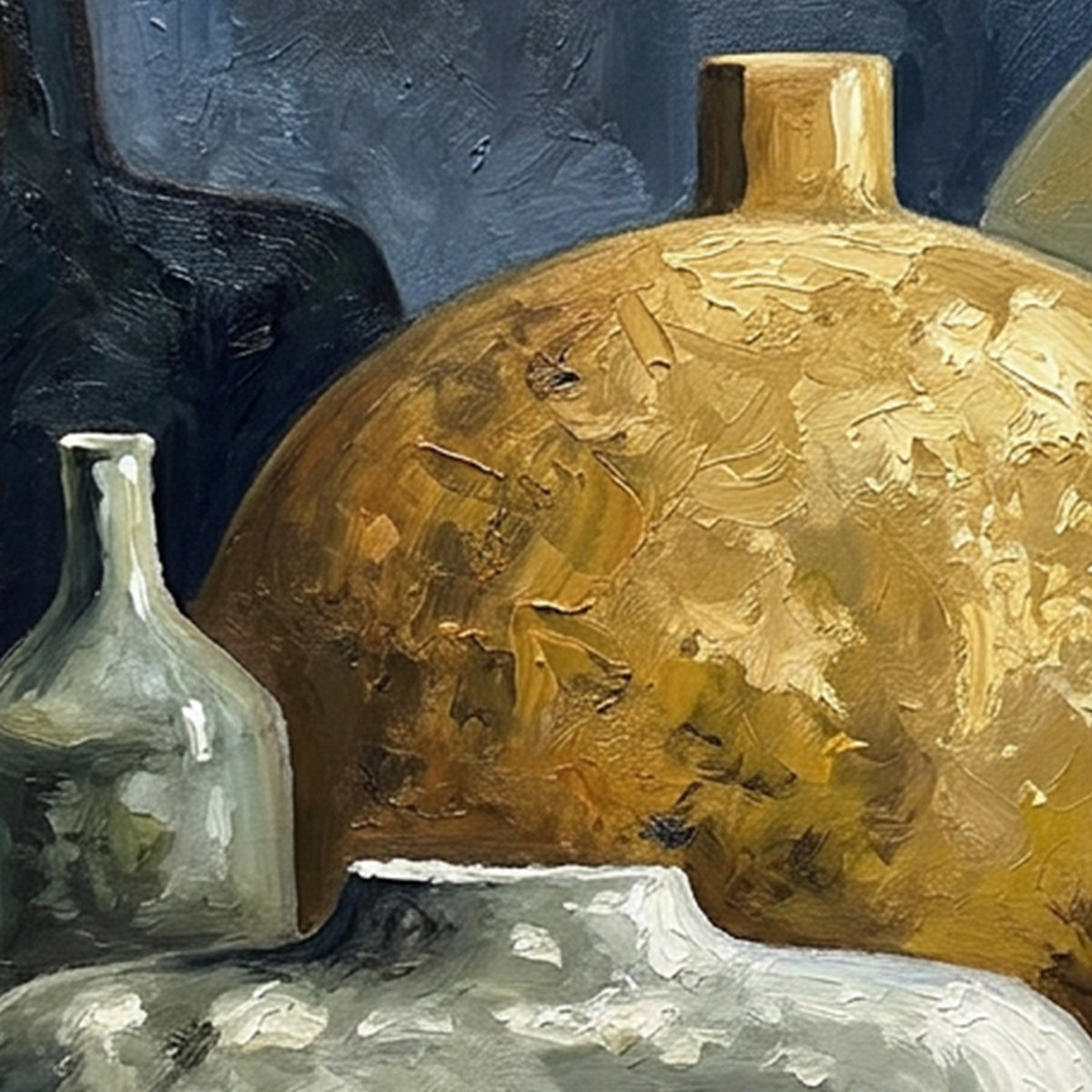 Painting Still Life with Vases and Bowl