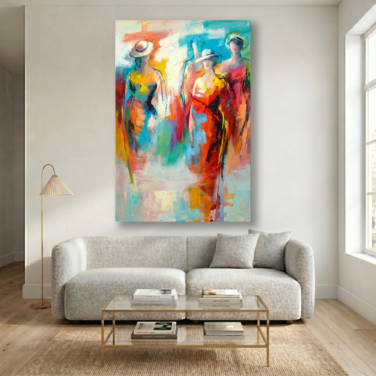 Painting Abstract Fashion Figures in Hats
