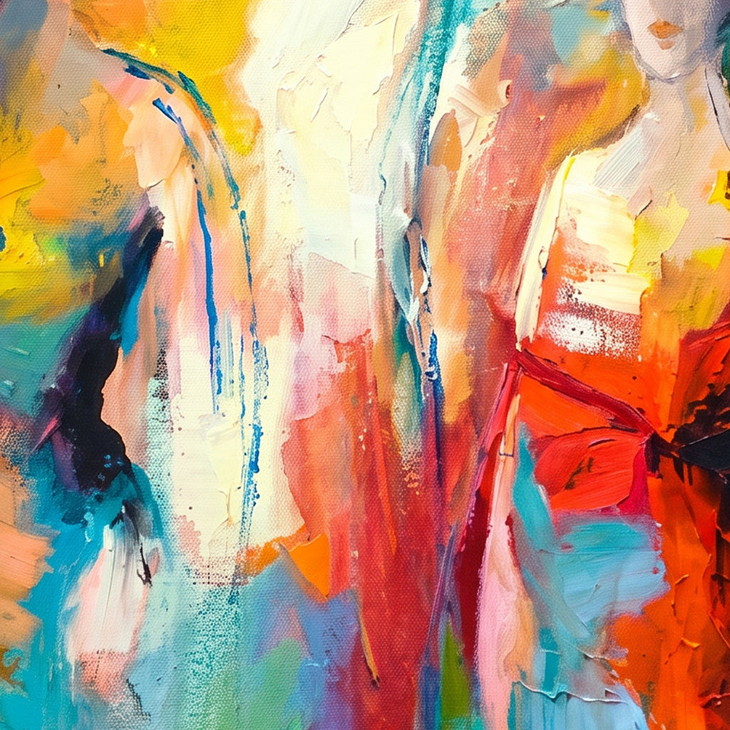 Painting Abstract Fashion Figures in Hats