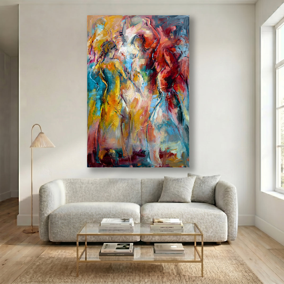 Painting Abstract Expressive Dancers