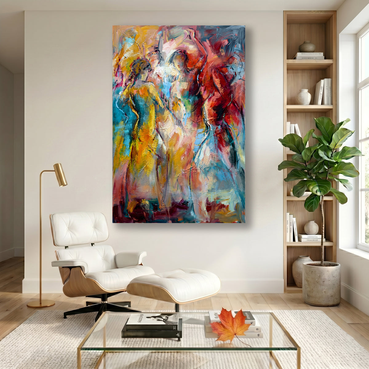 Painting Abstract Expressive Dancers