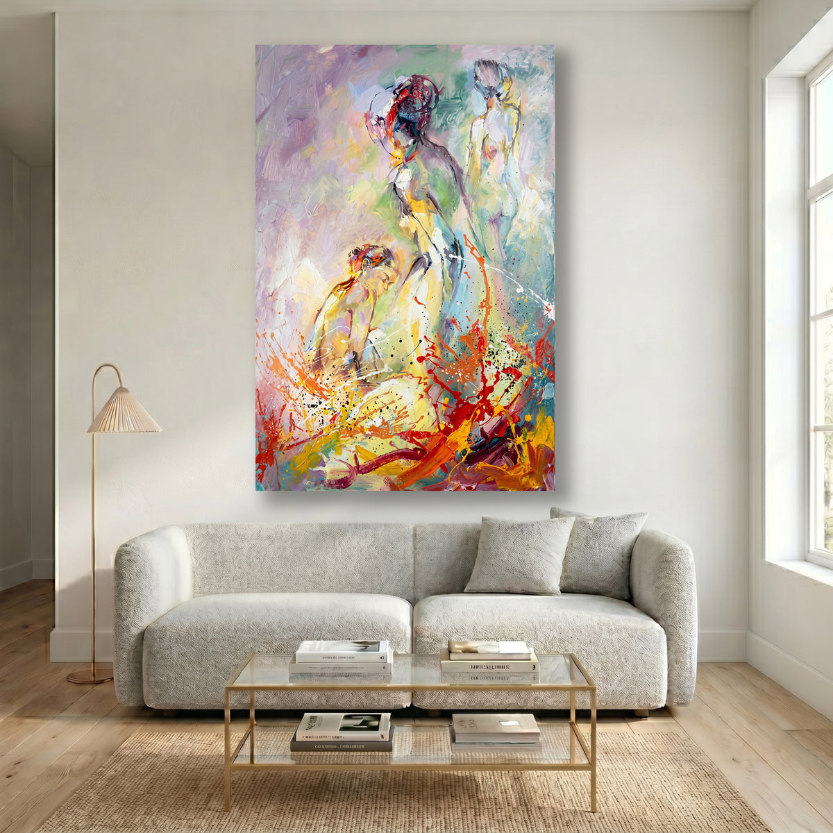 Painting Abstract Figures and Splashes