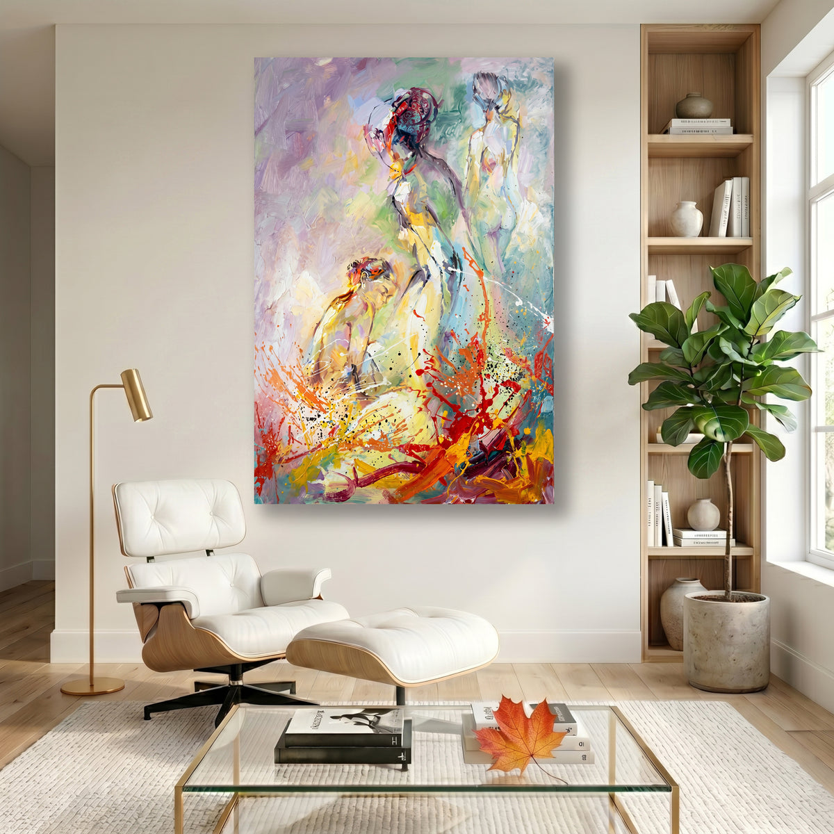 Painting Abstract Figures and Splashes