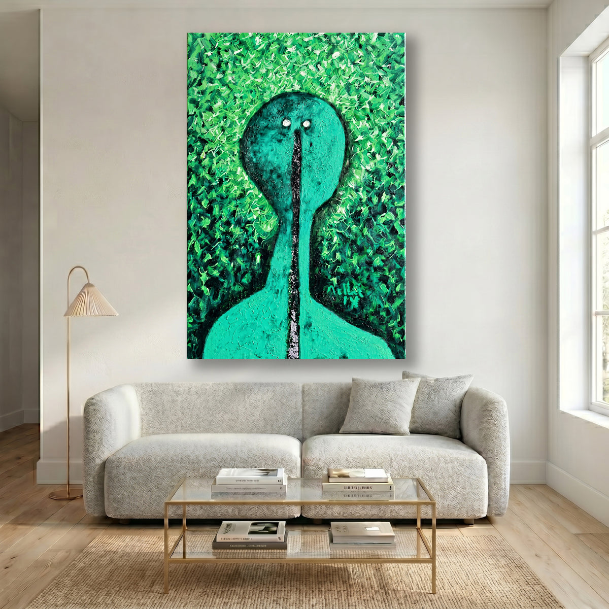 Painting Surreal Green Entity