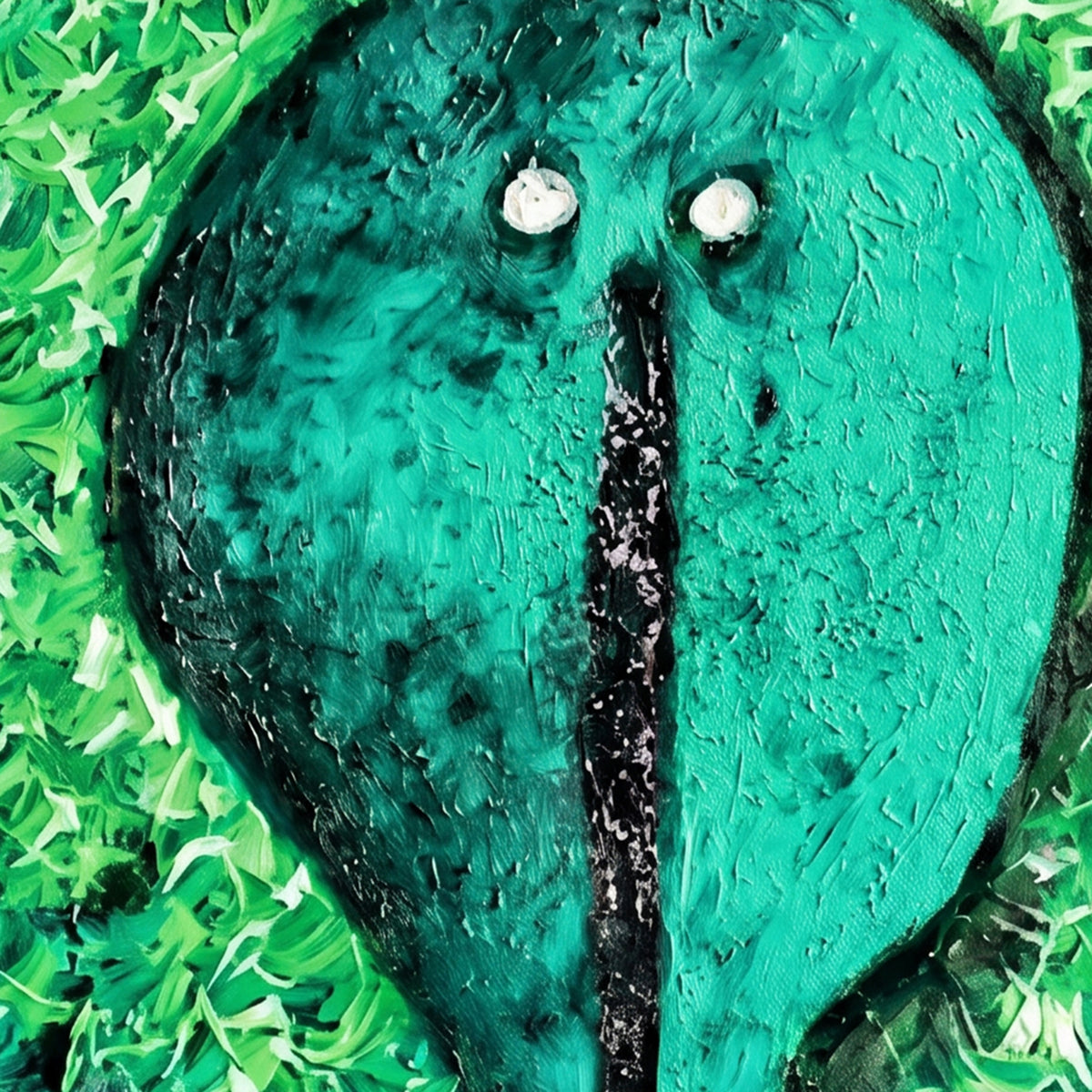 Painting Surreal Green Entity