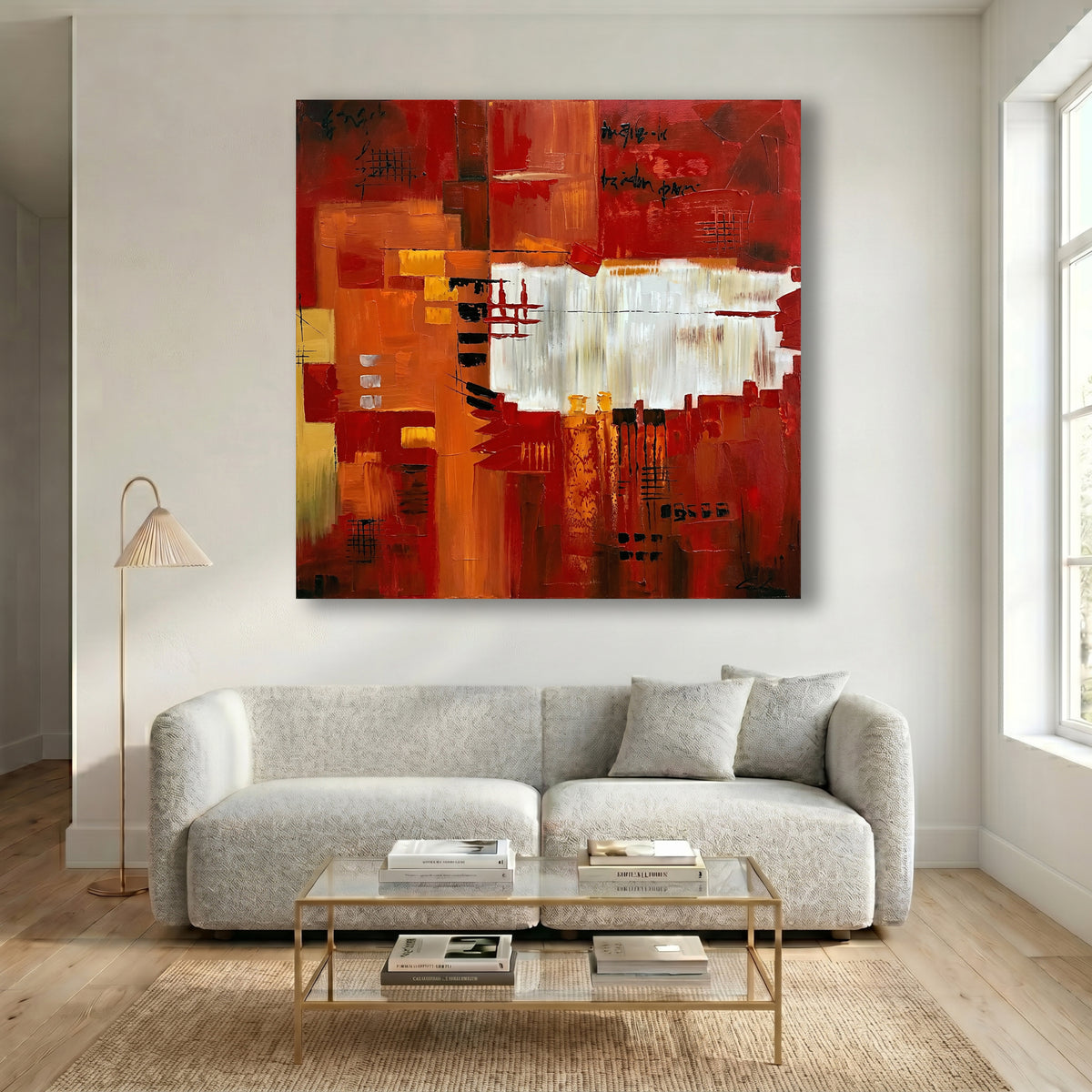 Painting Luminous Vermilion Rupture