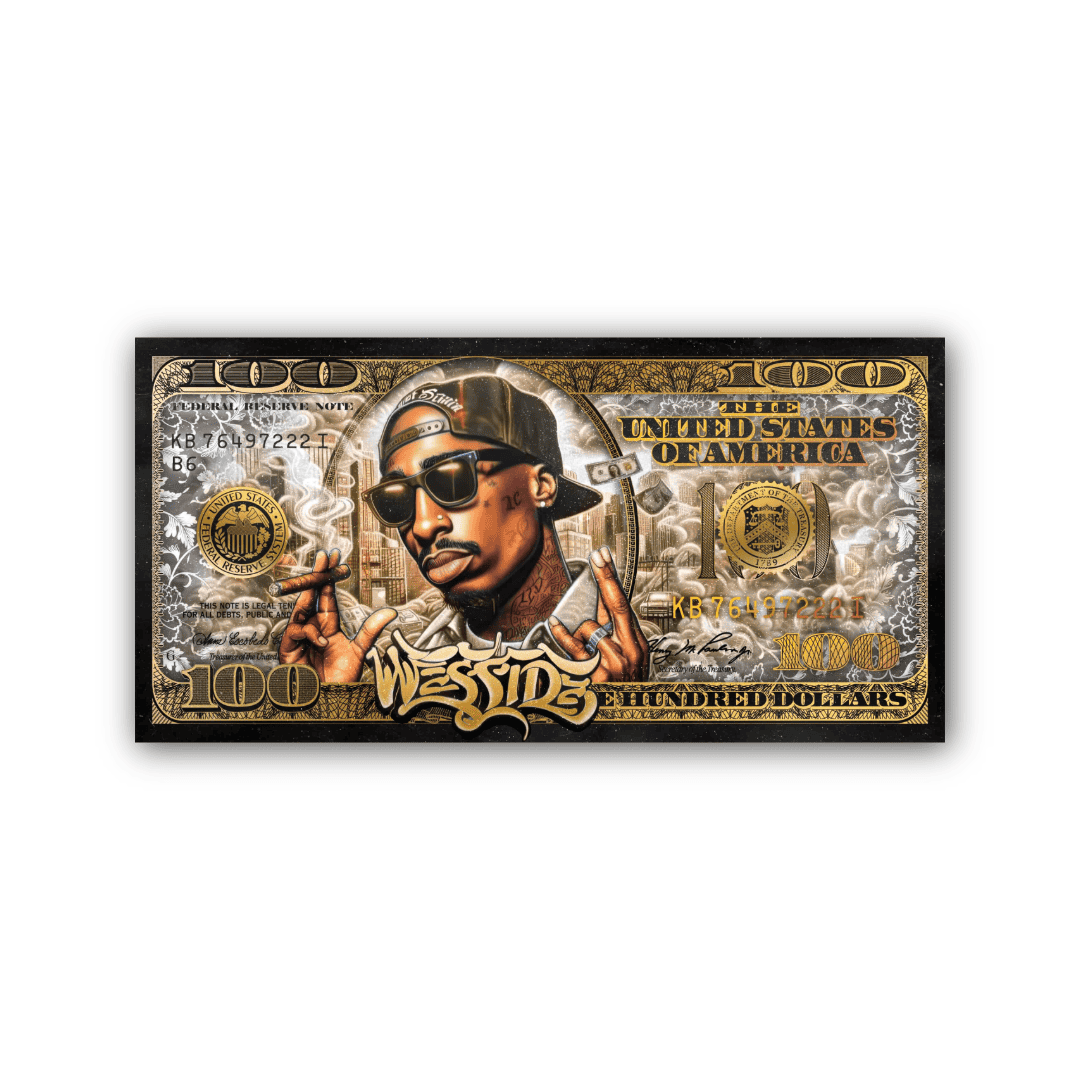 Tupac (2Pac) Dollar Art Schilderij