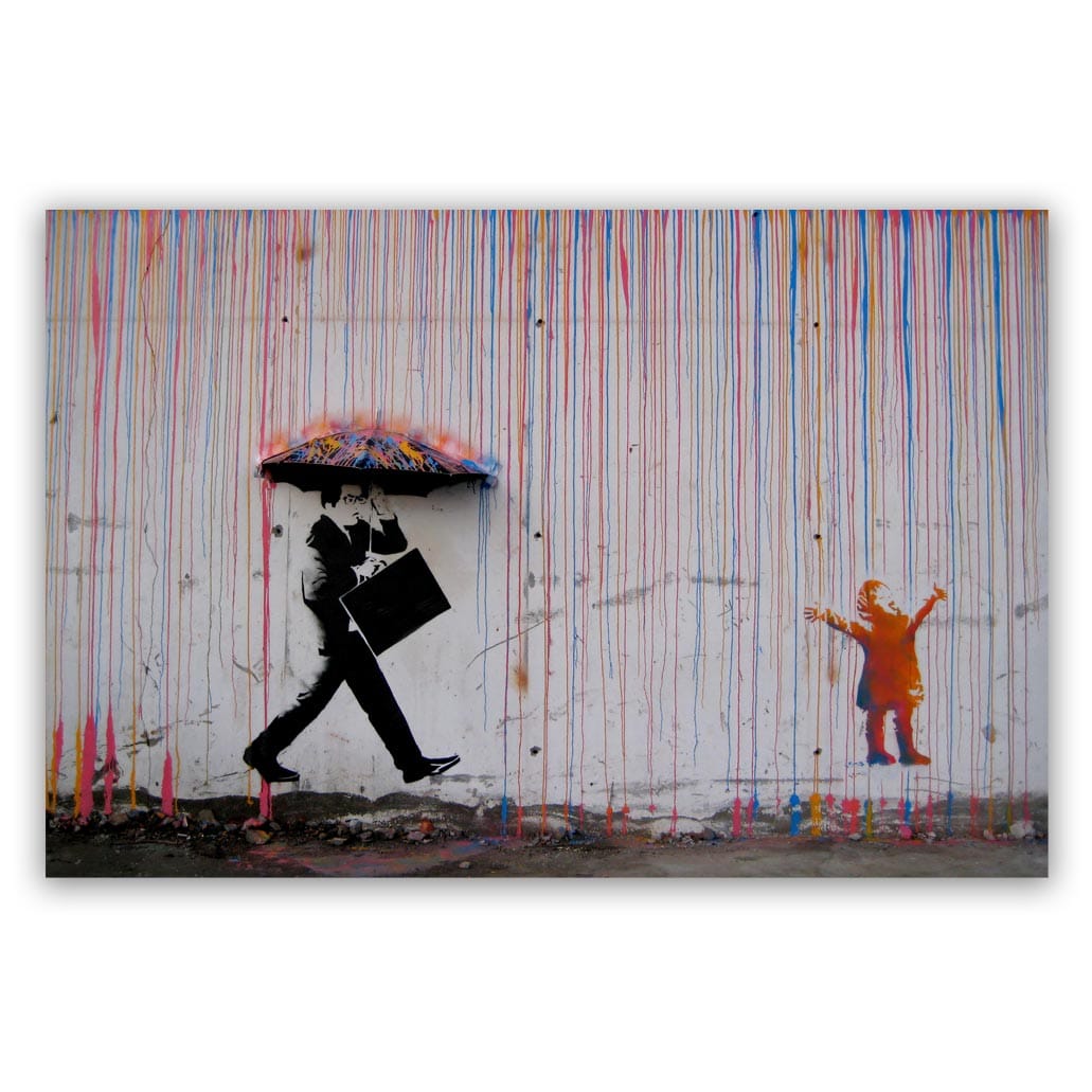 Banksy Coloured Rain