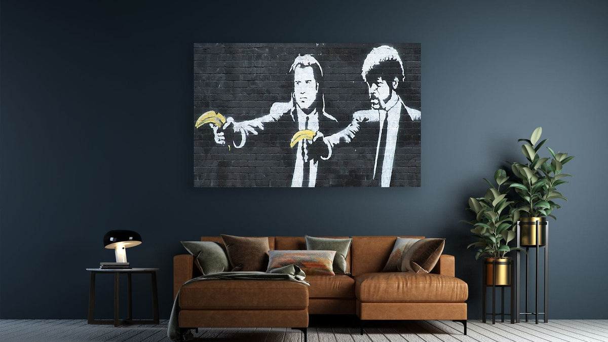 Banksy pulp fiction schilderij