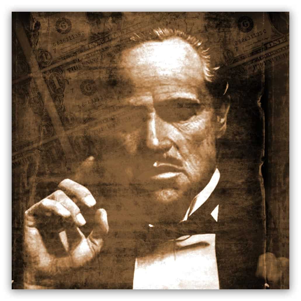 Godfather/Vito Corleone Dollar schilderij