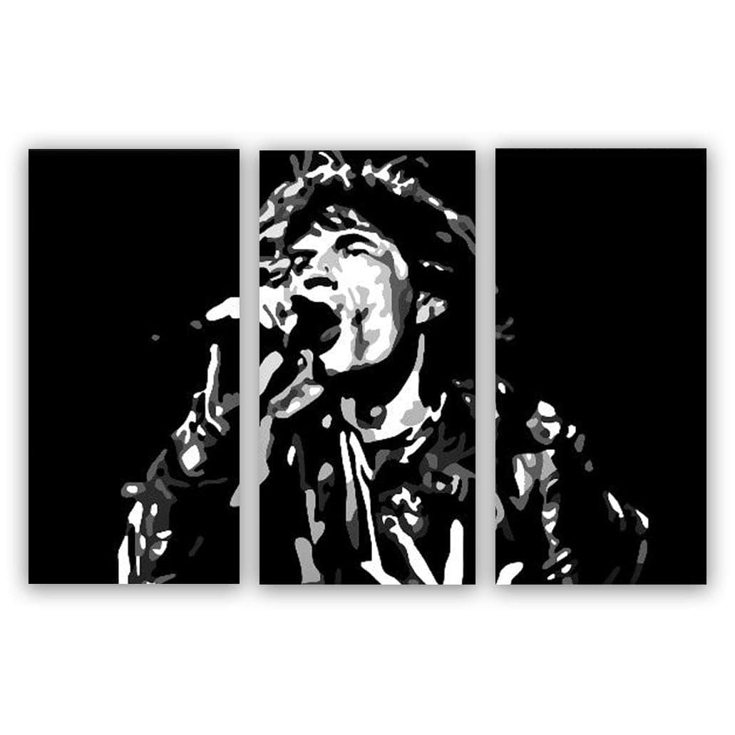 Mick Jagger schilderij 3 luik