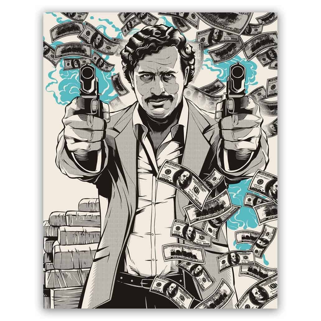 Pablo Guns and Dollars Art